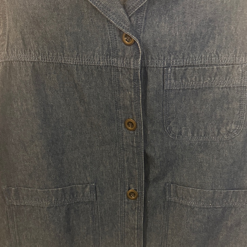 Classic Blue Denim Vest for Women - Picture 3 of 8